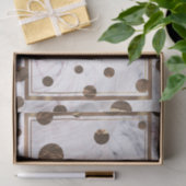 Papier Mousseline Rose Gold Marble Swirl Bronze Copper tendance Part (Cadeau)