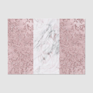 Papier Mousseline Rose Gold Moderne Glam Marbre & Décor Pailleté