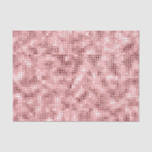 Papier Mousseline Rose Gold Pailleté Luxe Fête Féminine Rose Clair
