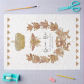 Papier Mousseline Rose Gold Queen Bee Crown Nom du bébé Découpage Ar (Artisanat)