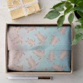 Papier Mousseline Rose Gold Sea Turtles Beach Style (Cadeau)