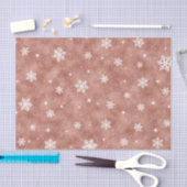 Papier Mousseline Rose Gold Stars Sparkling Flakes Motif (Artisanat)