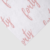 Papier Mousseline Rose Gold White 40 Anniversaire Parties scintillan (Détail)