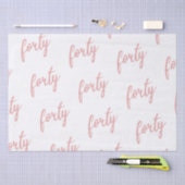 Papier Mousseline Rose Gold White 40 Anniversaire Parties scintillan (Artisanat)