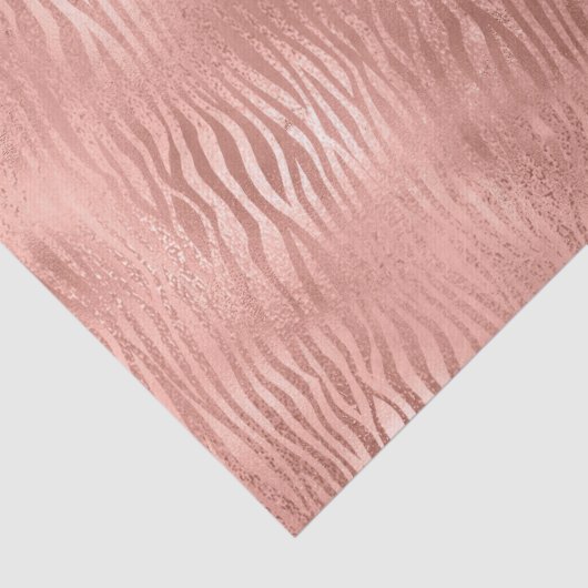 Papier Mousseline Rose Gold Zebra Print (Détail)