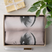 Papier Mousseline Rose gris or Blush Mercis yeux (Cadeau)