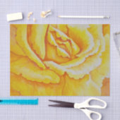 Papier Mousseline Rose jaune (Artisanat)