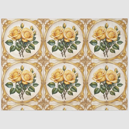 Papier Mousseline Rose Jaune Collection Moderne (Recto)
