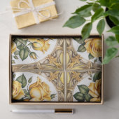 Papier Mousseline Rose jaune moderne belle collection (Cadeau)