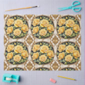 Papier Mousseline Rose jaune Populaire Belle Collection (Artisanat)