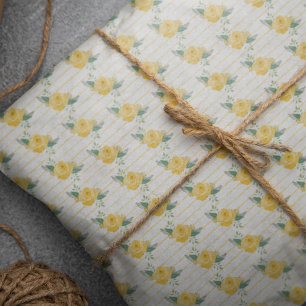 Papier Mousseline Rose jaune simple du Texas