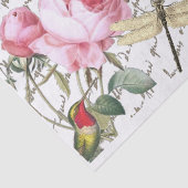Papier Mousseline Rose libellule de colibri (Détail)