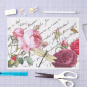 Papier Mousseline Rose libellule de colibri (Artisanat)