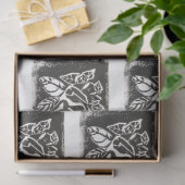 Papier Mousseline Rose Linocut (Cadeau)