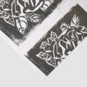 Papier Mousseline Rose Linocut (Détail)