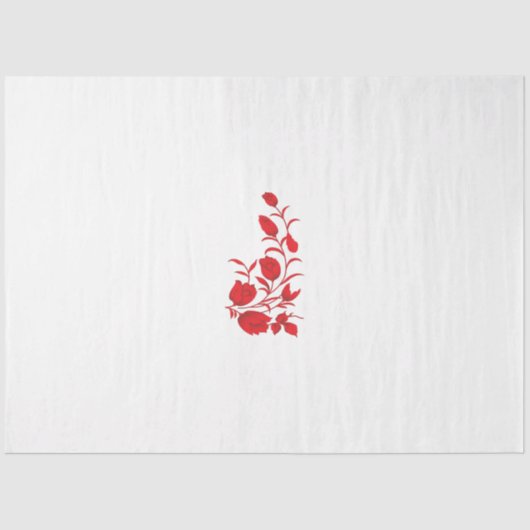 Papier Mousseline Rose Madder, design floral Thunderbird (Recto)