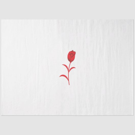 Papier Mousseline Rose Madder, Rouge lave, design floral (Recto)