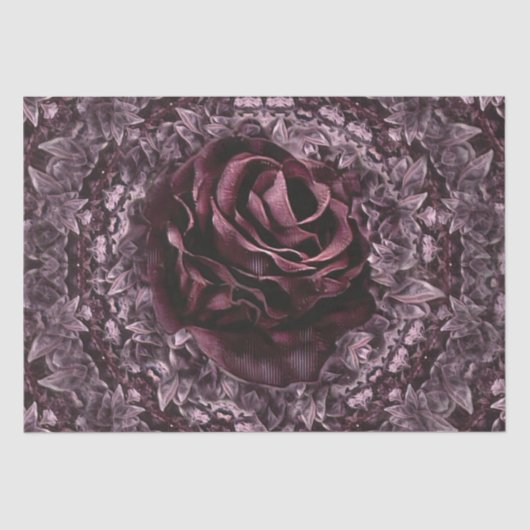 Papier Mousseline Rose Mandala (Recto)