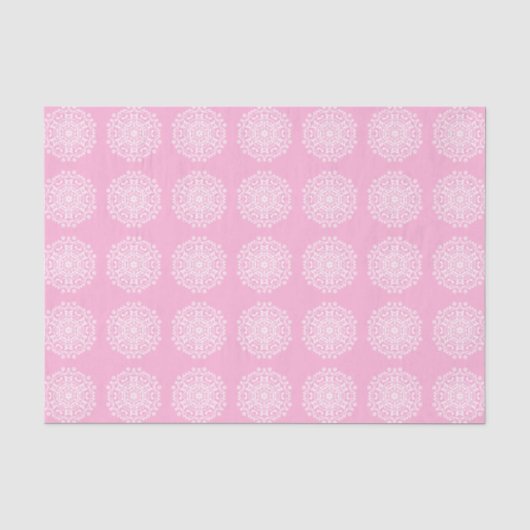 Papier Mousseline Rose Mandala (Recto)