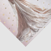 Papier Mousseline Rose Mariée d'hiver Mariée Golden Shiny Heart Part (Détail)
