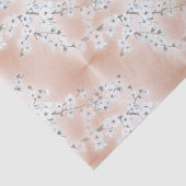 Papier Mousseline Rose Monnaie d'or Fleur de cerisier blanc (Détail)