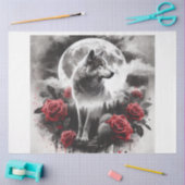 Papier Mousseline Rose Moon Wolf (Artisanat)