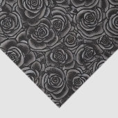Papier Mousseline Rose noir gothique foncé motif floral Whimsigoth (Détail)