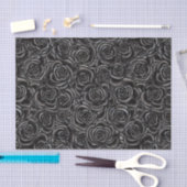 Papier Mousseline Rose noir gothique foncé motif floral Whimsigoth (Artisanat)