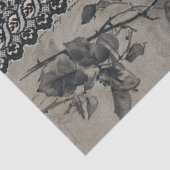 Papier Mousseline ROSE NOIR LACE NOIR HALLOWEEN Tissu Papier (Détail)