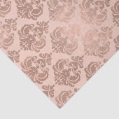Papier Mousseline Rose Or Blush rose moderne Glam Damask (Détail)