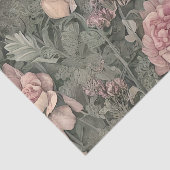 Papier Mousseline Rose Pâle Botanique (Détail)