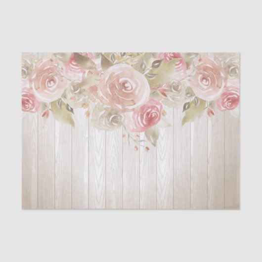 Papier Mousseline Rose Pâle en Bois Rustique (Recto)