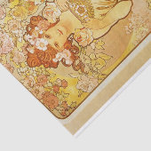 Papier Mousseline Rose par Alphonse Mucha (Détail)