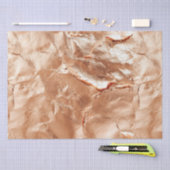 Papier Mousseline Rose Peach Gold Glam (Artisanat)