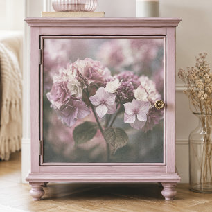 Papier Mousseline Rose Poussiéreuse Découpe de Hortensia Botanique V