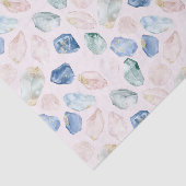 Papier Mousseline Rose Quartz Lapis Lazuli Crystals (Détail)