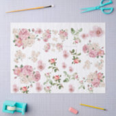 Papier Mousseline Rose romantique (Artisanat)