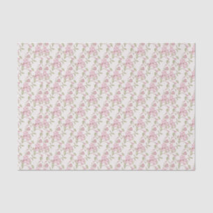 Papier Mousseline Rose rose floral vintage élégant