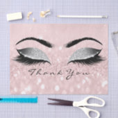 Papier Mousseline Rose Rose or Parties scintillant argent Merci yeux (Artisanat)