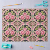 Papier Mousseline Rose Roses Populaire Belle Collection (Artisanat)