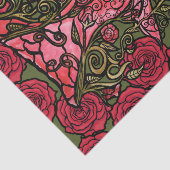 Papier Mousseline Rose rouge (Détail)