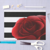 Papier Mousseline Rose rouge et Blancs noirs (Artisanat)