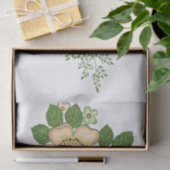 Papier Mousseline Rose rouge et marguerites (Cadeau)