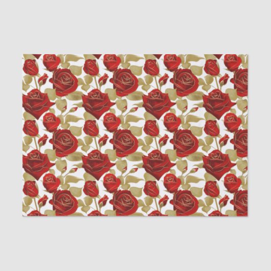 Papier Mousseline Rose Rouge Et Or (Recto)