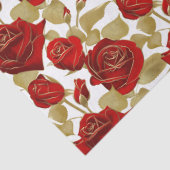 Papier Mousseline Rose Rouge Et Or (Détail)