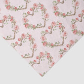 Papier Mousseline Rose rouge romantique rose rose florale mariage co (Détail)