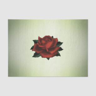 Papier Mousseline Rose rouge vert gothique