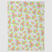 Papier Mousseline Rose Shabby Vintage Blue (Recto)