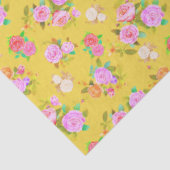 Papier Mousseline Rose Shabby Vintage Mustard (Détail)