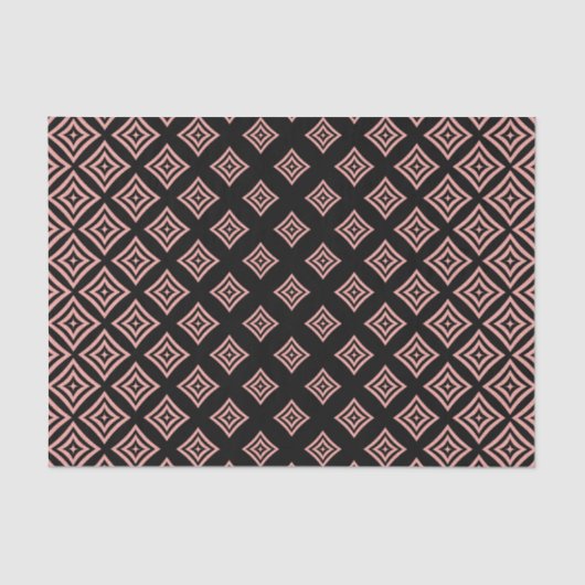 Papier Mousseline Rose tendance Parties scintillant or  Rhomboid Mot (Recto)